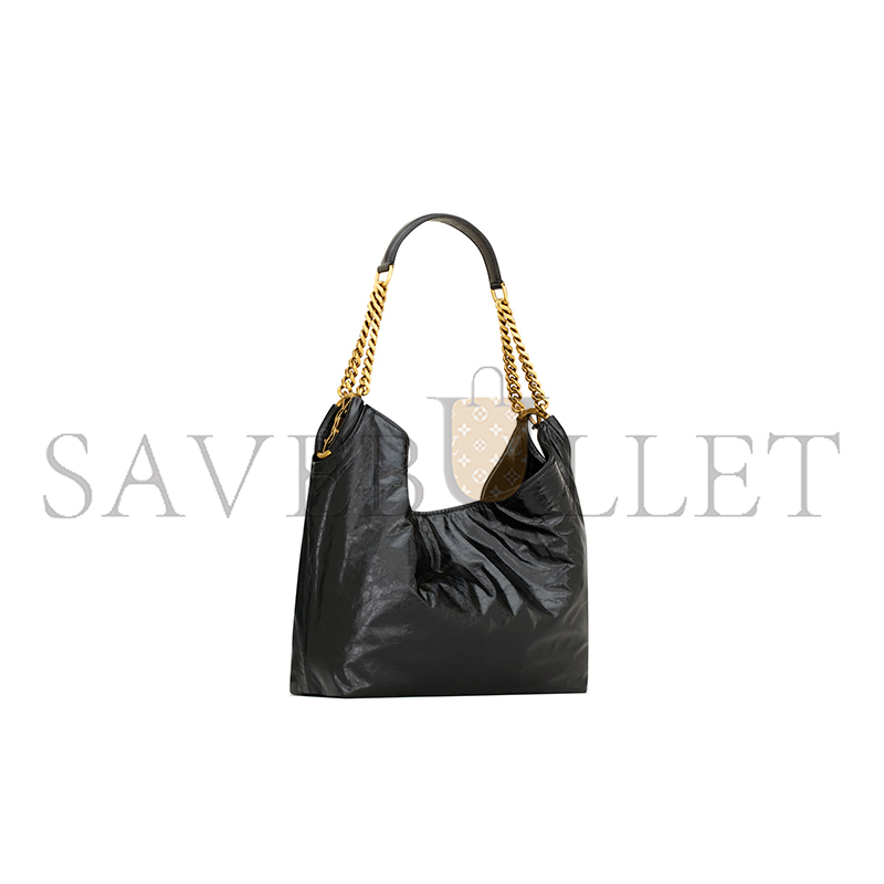 Y51 HORTENSE SMALL HOBO IN SHINY LEATHER 871222AAGOL1000 (24.5*22.5*8.5cm)